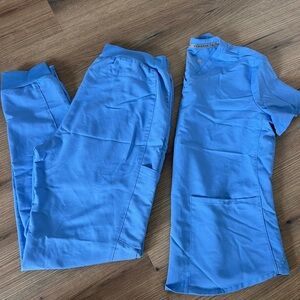 Fabletics Light Blue Scrub Set
